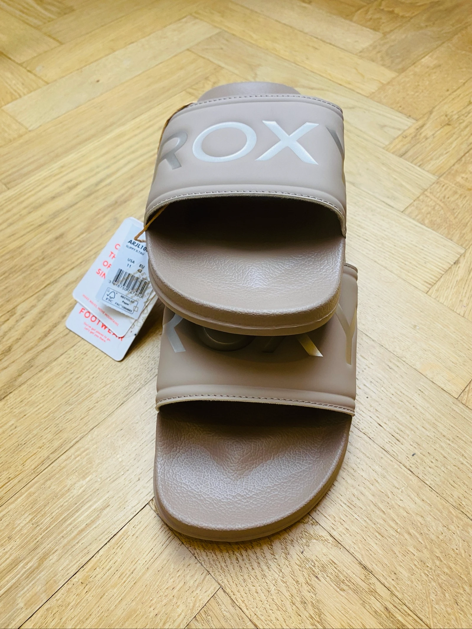 Claquettes sandales Roxy couleur taupe - Taille 42 – photo 8